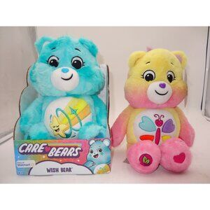 Care Bears 14" Plush Doll Wish Bear aqua limited Calming Heart Bear